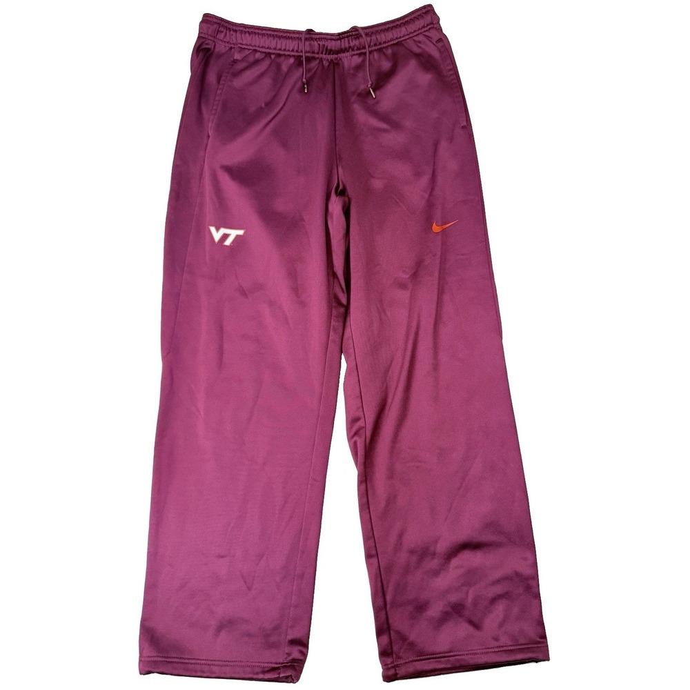 Virginia Tech Hokies Pants Men Large Burgundy Nike Therma Fit Sweatpants NCAA M